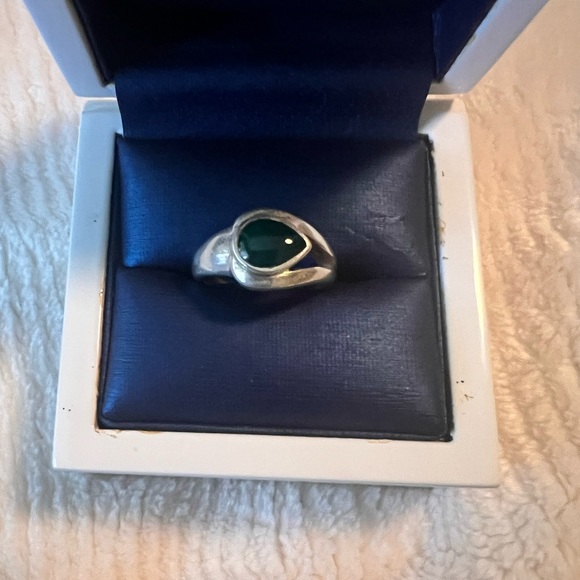 Vintage Sterling .925 Chalcedony Ring - Picture 4 of 8